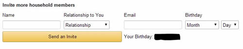 Inviting a Member to Use Your Amazon Prime