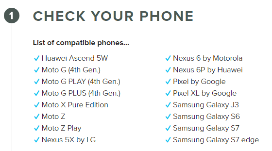 Republic Wireless Bring Your Own Phone device list