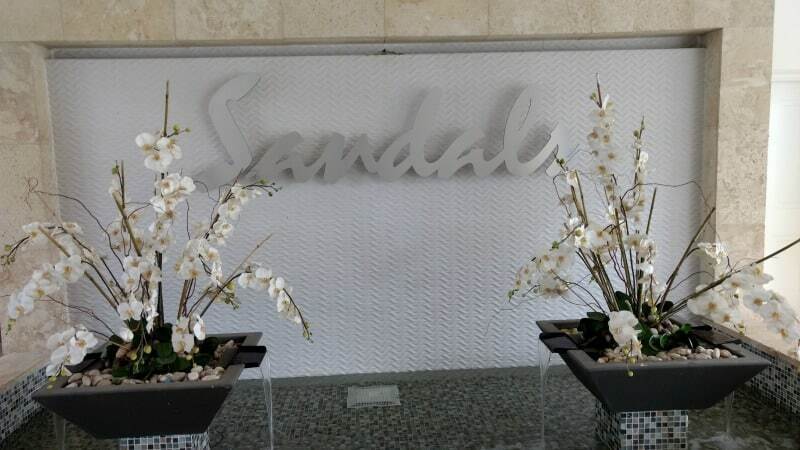 A sign greeting us to Sandals Montego Bay